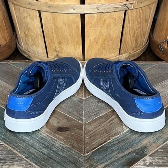 Skechers Direct Pulse Jump Shift Blue Denim Canvas Memory Foam Sneakers Boys 5 - Picture 7 of 10